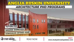 Anglia Ruskin University Architecture PHD Programs