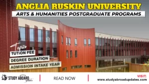 Anglia Ruskin University Arts & Humanities Postgraduate Programs