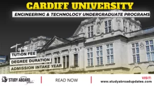 Cardiff University Engineering & Technology Undergraduate programs