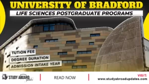 University of Bradford Life Sciences Postgraduate Programs