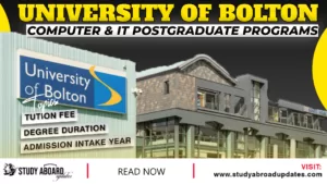 University of Bolton Computer & IT Postgraduate Programs