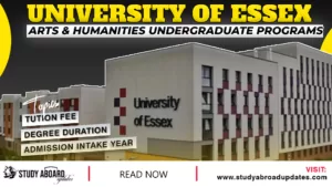 University of Essex Arts & Humanities Undergraduate Programs