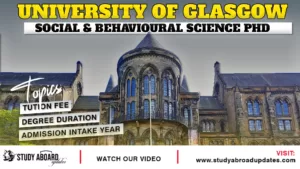 University of Glasgow Social & Behavioural Science Phd