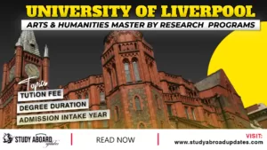 University of Liverpool Arts & Humanities Master by Research programs