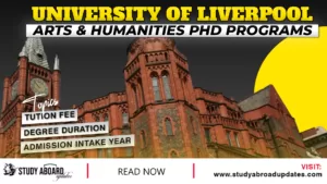 University of Liverpool Arts & Humanities Phd programs
