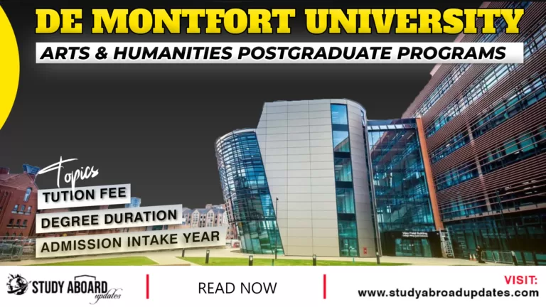 Arts & Humanities postgraduate Programs