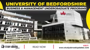 University of Bedfordshire Business & Management Undergraduate Programs