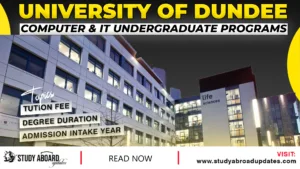 University of Dundee Computer & IT Undergraduate Programs