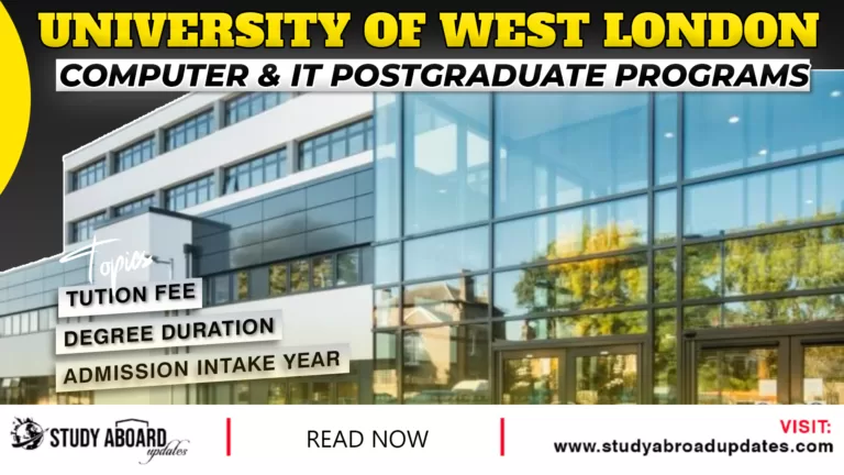 Computer & IT postgraduate Programs