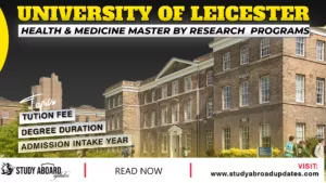 Health & Medicine Master by Research Programs