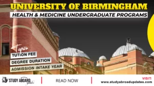 University of Birmingham Health & Medicine Undergraduate Programs
