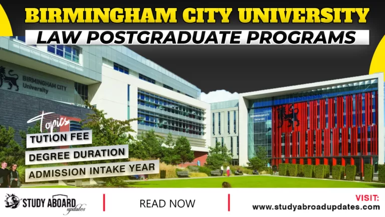Law postgraduate Programs