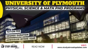 Physical Science & Math phd Programs