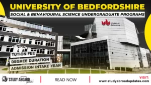 University of Bedfordshire Social & Behavioural Science Undergraduate Programs