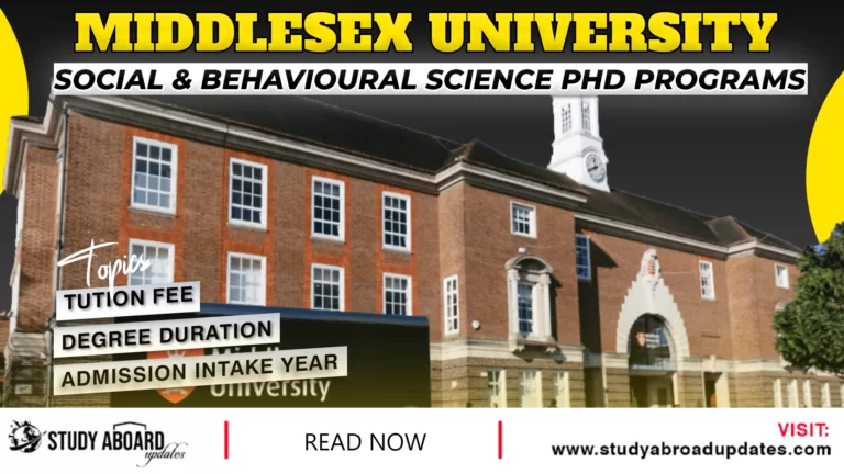Social & Behavioural Science phd Programs